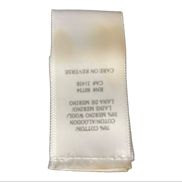 BCBG maxazria merino blend sweater cowl neck knit front kangaroo pockets Small - Picture 10 of 10